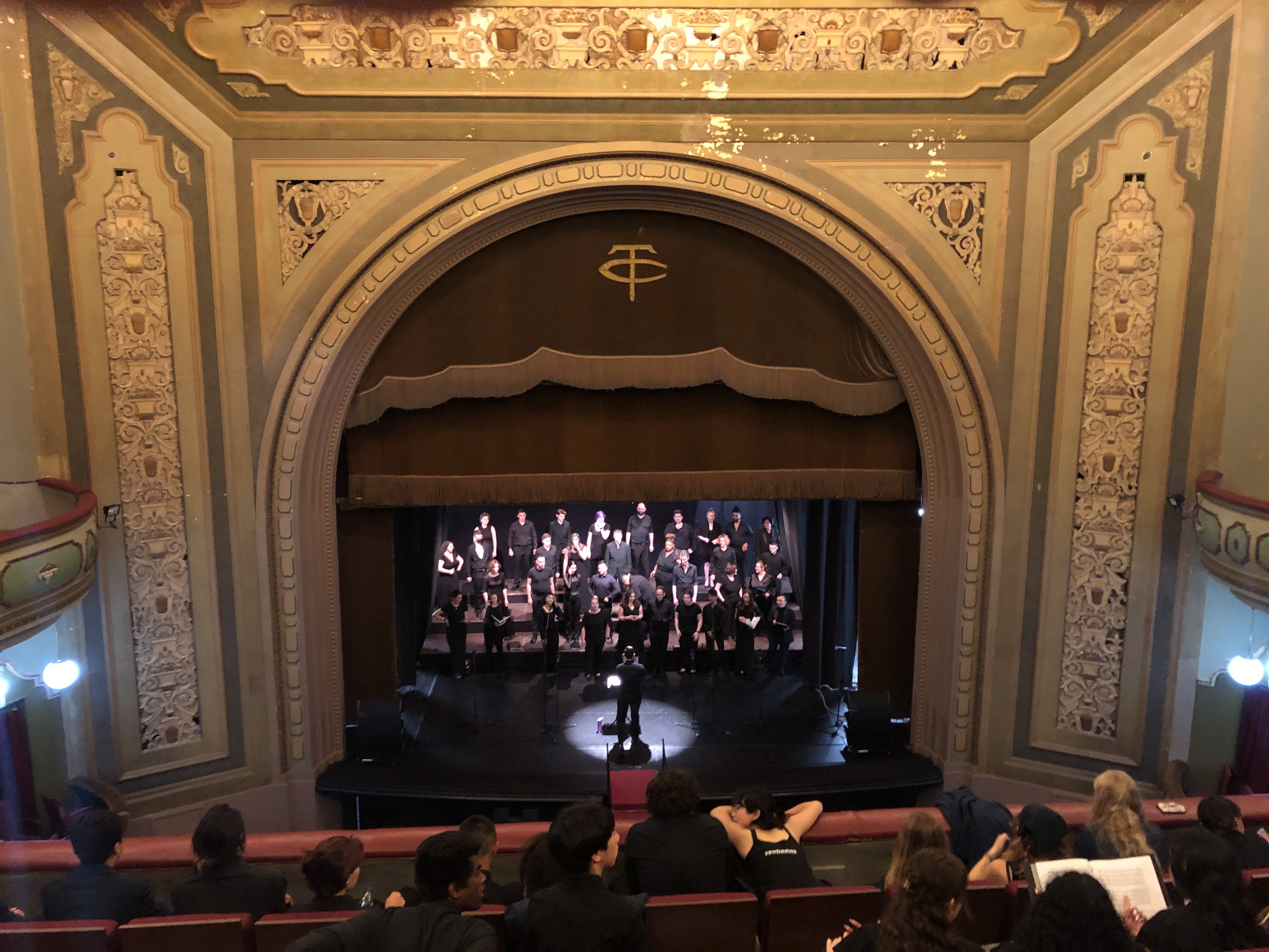 A group of people in a concert hall with Orpheum Theatre in the background

AI-generated content may be incorrect.